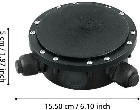 Eglo Surface Mounted Electrical Box Branching Watertight IP68 in Black Color