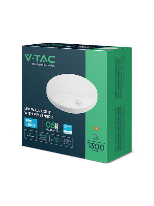 V-TAC Outdoor Ceiling Flush Mount with Integrated LED in White Color 23420