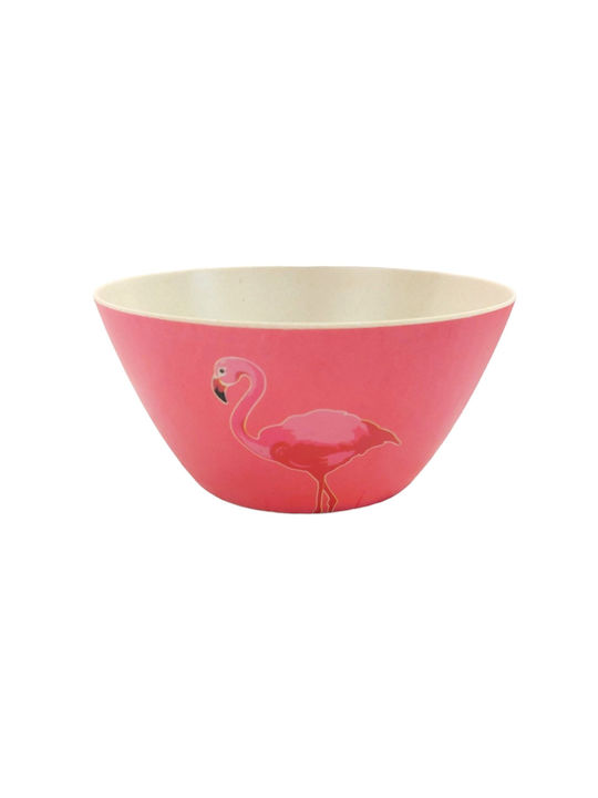 Servierschüssel Rund aus Bambus Rosa mit Durchmesser 15cm 4Stück