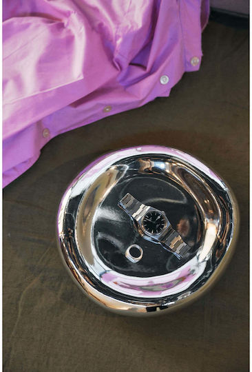 Bowl Gleam Glass Chrome Hkliving 27 X 26 X 10 Cm