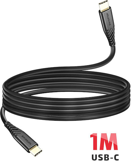 Swissten 45W PD USB-C 18W QC USB 3.0 Автомобилно Зарядно Устройство USB-C Кабел Черен
