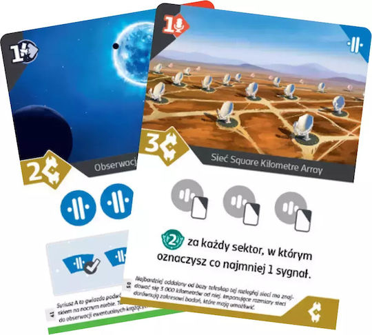 Board Game SETI Search for Extraterrestrial Civilizations for 1-4 Players 14+ Years Old (PL) Rebel