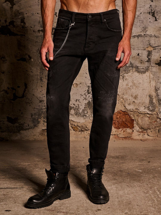 Nollan Herren Jeanshose mit Slim Passform Schwarz