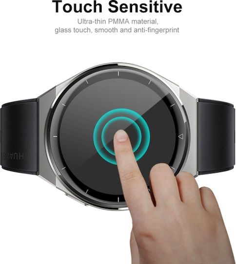 2 Τεμ Huawei Watch Gt 3 Pro 46mm Enkay 3d Full Coverage Soft Pc Edge + Pmma Hd Screen Watch Film