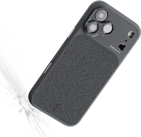 Shiftcam Umschlag Rückseite Stoff 2mm mit Band Gray (Galaxy M12)