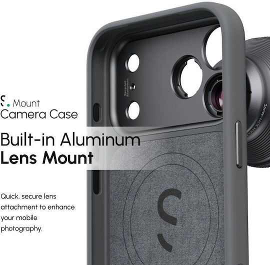 Shiftcam Umschlag Rückseite Stoff 2mm mit Band Gray (Galaxy M12)