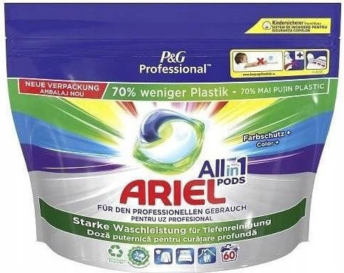 Ariel All In 1 Απορρυπαντικό για Χρωματιστά Ρούχα (60 Κάψουλες) 2τμχ