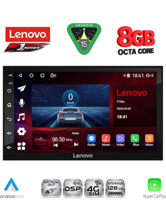 Lenovo Car Audio System 2004-2008 (Bluetooth/USB/WiFi/GPS/Apple CarPlay/Android Auto) with 7" Touch Screen