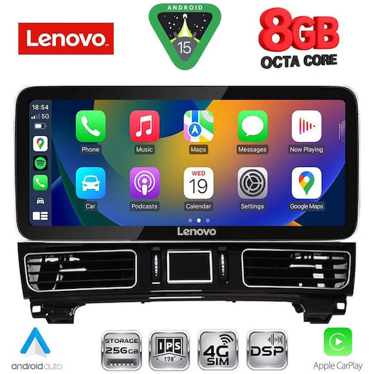Lenovo Автомобилна Аудио Система (Блутут/USB/WiFi/GPS/Apple-Carplay/Android-Auto) с Тъчскрийн 12.3"