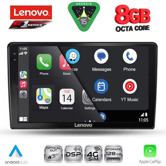 Lenovo Ηχοσύστημα Αυτοκινήτου για Alfa Romeo Mito 2008-2018 (Bluetooth/USB/WiFi/GPS/Apple-Carplay/Android-Auto) με Οθόνη Αφής 9"