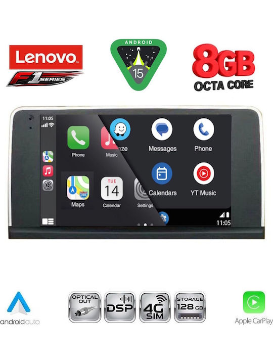 Lenovo Car Audio System for BMW X5 (E70) / X6 (E71) 2009-2013 (Bluetooth/USB/WiFi/GPS/Apple-Carplay/Android-Auto) with Touch Screen 9"