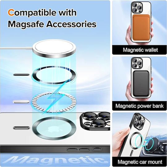 Techsuit Luxury Crystal Umschlag Rückseite Transparent (iPhone 17 Pro / iPhone 16 Pro)