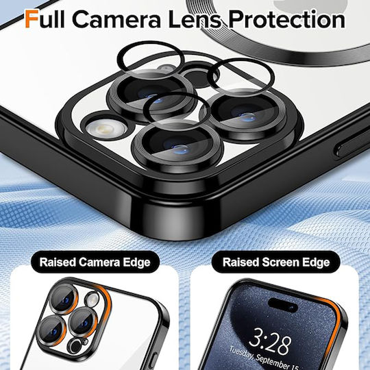 Techsuit Luxury Crystal Umschlag Rückseite Transparent (iPhone 17 Pro / iPhone 16 Pro)