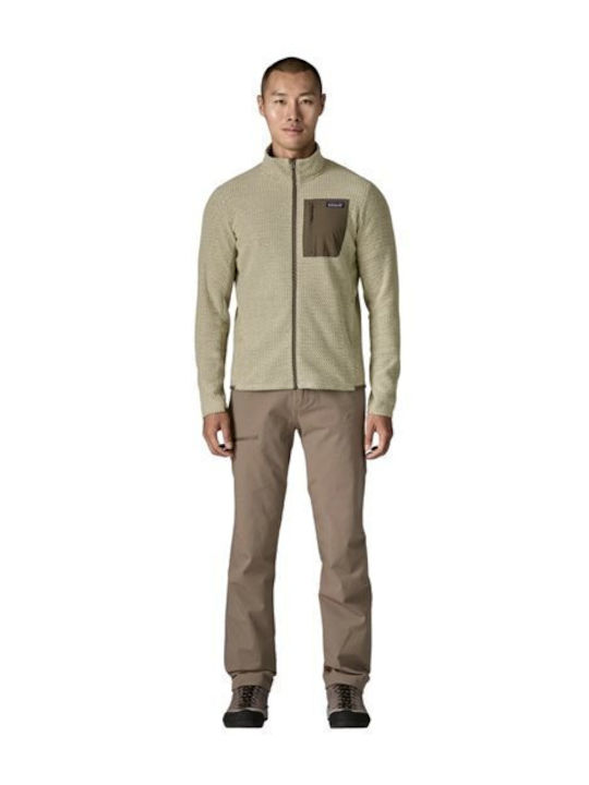 Men's Fleece Cardigan Beige