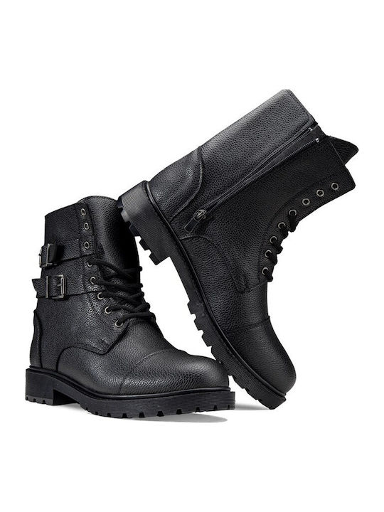 Piele Negru Ghete barbati