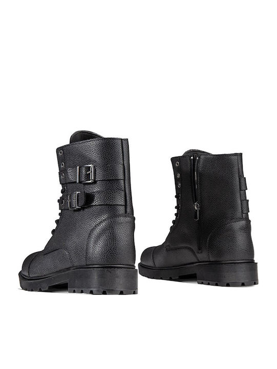 Piele Negru Ghete barbati