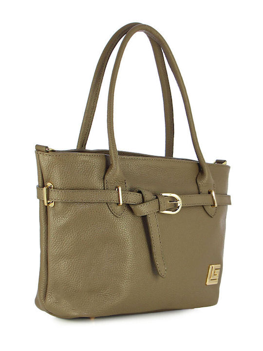 Leather Women's Bag Shoulder Taupe