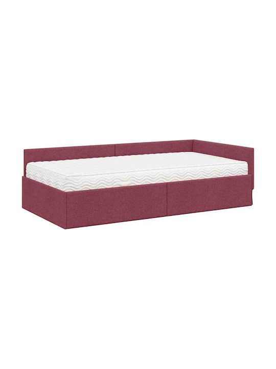 Einzelbett Rotes mit Lattenrost & Matratze 94x190cm