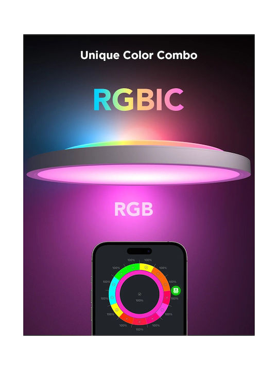 Govee Parallelogram Outdoor LED Panel 24W with RGBIC Light 30.5x30.5cm