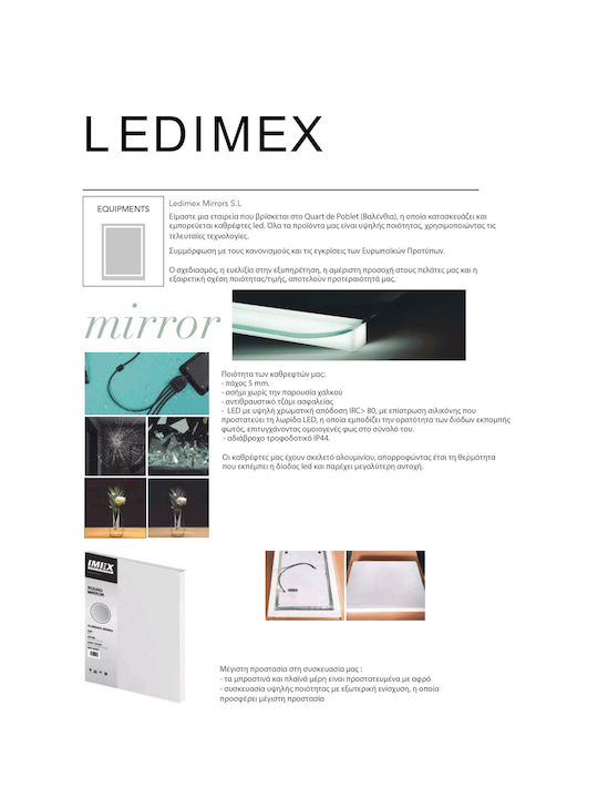 Imex Tokyo Oval Oglindă de Baie Lumini LED Atingere 50x90cm Auriu