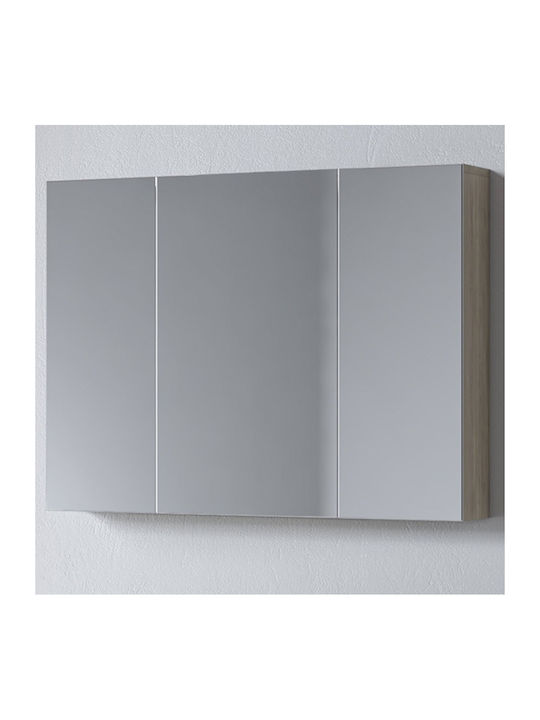 Martin Omega 100 Rectangular Bathroom Mirror with Cabinet 94x65cm Beige