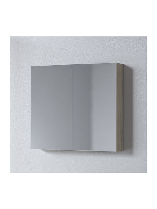 Martin Omega 60 Rectangular Bathroom Mirror made of Particle Board with Cabinet 60x65cm