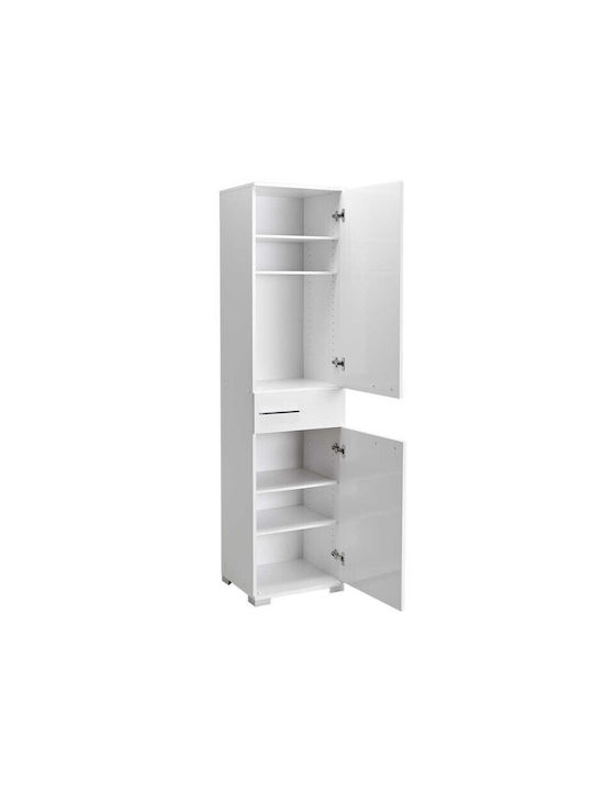 Einzeltür Kleiderschrank Diamond White 45x40x187cm