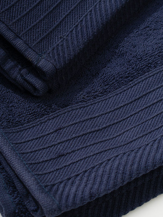 Dimcol Πετσέτα Χεριών Πενιέ 40x60εκ. Navy Blue Βάρους 500gr/m²