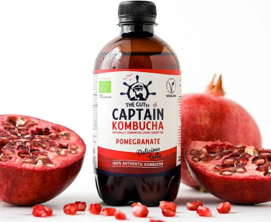 Captain Kombucha Bio Κομπούχα με Ρόδι σε Υγρή Μορφή 400ml