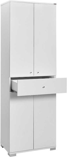Double Door Wardrobe Diamond White 60x40x187cm