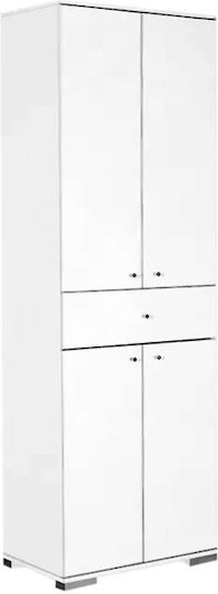 Double Door Wardrobe Diamond White 60x40x187cm