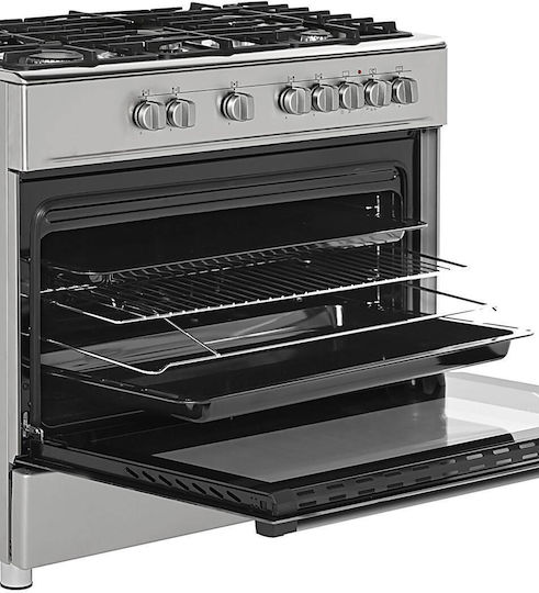 Ravanson Chef Modern Aragaz 110lt Cu Plite Pe Gaz Lățime 90cm Inox