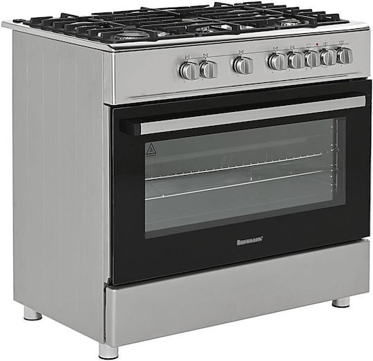 Ravanson Chef Modern Aragaz 110lt Cu Plite Pe Gaz Lățime 90cm Inox