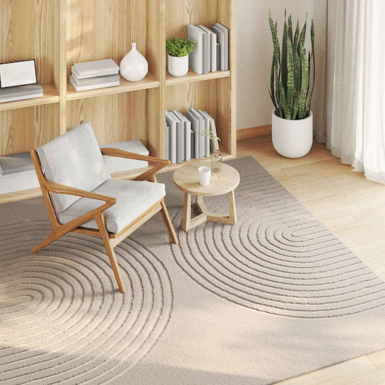 vidaXL Galati Αντιολισθητικό Χαλί Ορθογώνιο Μπεζ 200x200cm