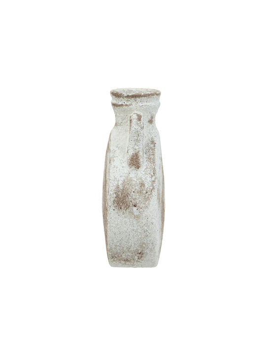 Artekko Decorative Vase Antique White 15.5x7x19.5cm