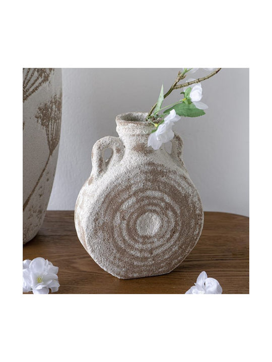 Artekko Decorative Vase Antique White 15.5x7x19.5cm