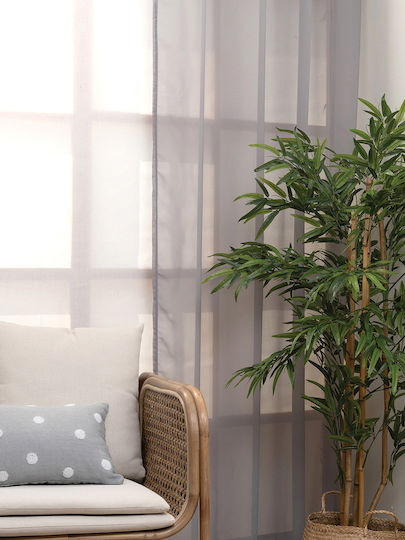 Palamaiki Κουρτίνα με Τρουκς Yara Grey 140x260εκ.
