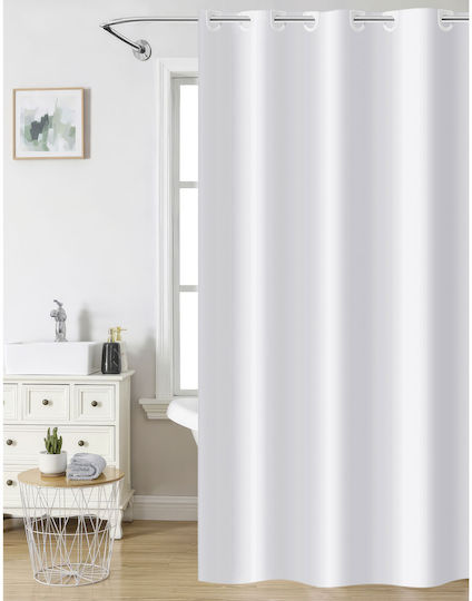 Nima Κουρτίνα Υφασμάτινη 180x200cm White 35463 Nima Κουρτίνα Υφασμάτινη 180x200cm White 35463