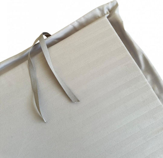 Linea Home Garden Chair Cushion with Backrest Silver 50x110cm