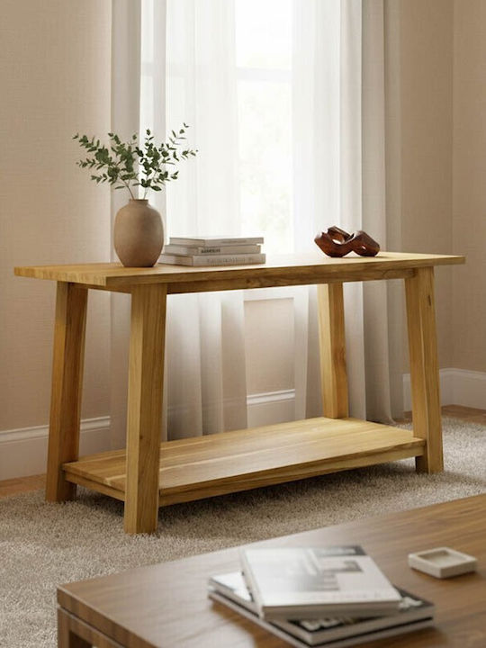 Decoza Consolă din Lemn Masiv Natural Shade L140xL40xH80buc