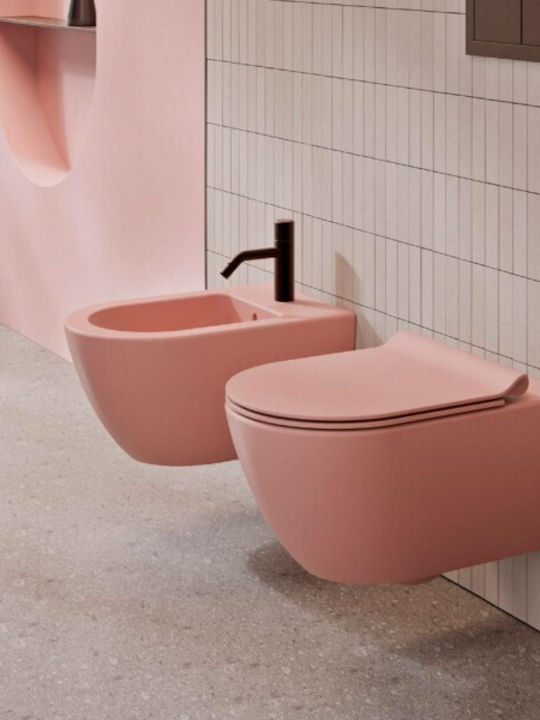 GSI Wandhängende Toilette mit Schlank Deckel Sanftes Schließen Weiße
