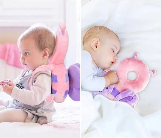 Giggles & Co. Προστατευτικό Κεφαλής από Ύφασμα σε Ροζ Χρώμα 33x7εκ.