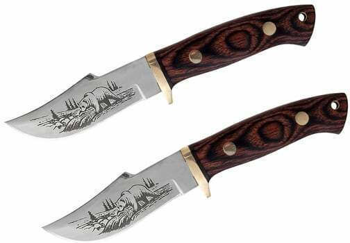 Hunting Knife Keychain Survival Black in Sheath