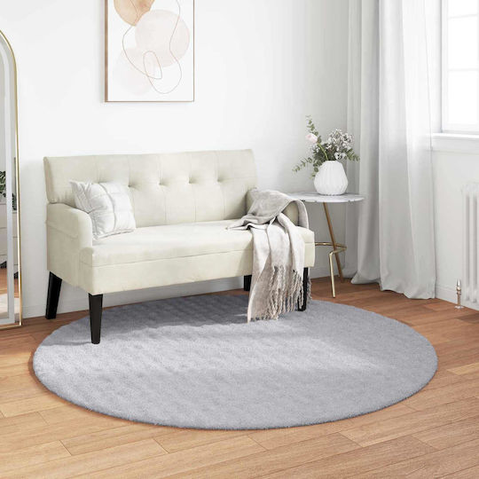 vidaXL Χαλί Στρογγυλό Γκρι Φ200cm