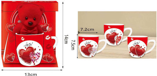 Bear Mug Ceramic Red