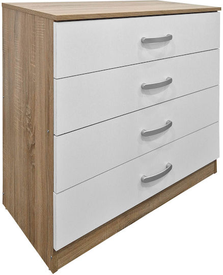 Σετ Комплект Спалня Athos Sonoma Λευκό с Матрак 90x190бр 3бр