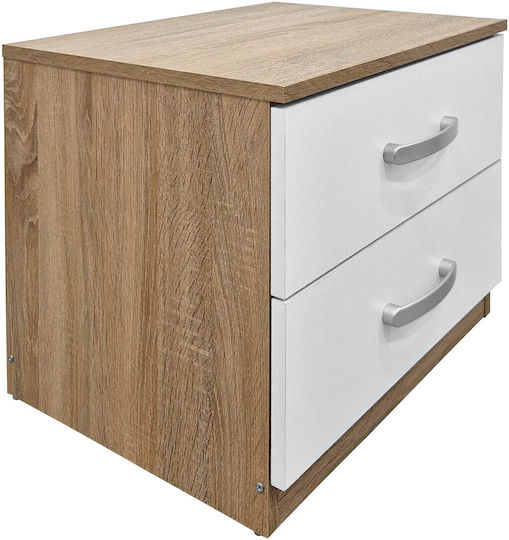 Σετ Комплект Спалня Athos Sonoma Λευκό с Матрак 90x190бр 3бр