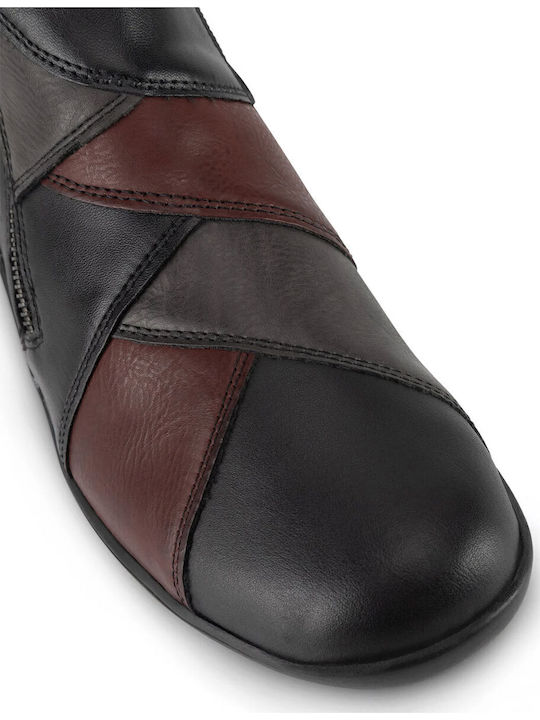 Leather Women's Ankle Boots Black
