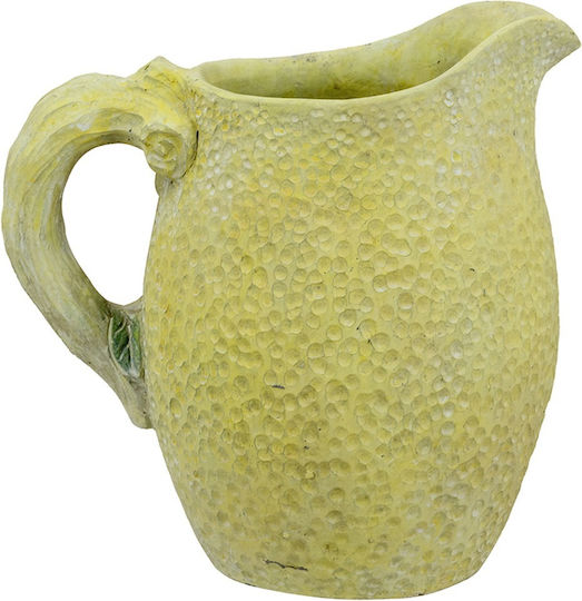 Artekko Διακοσμητικό Βάζο Τσιμεντένιο Lemon Κίτρινο Φ24.5xΥ25cm
