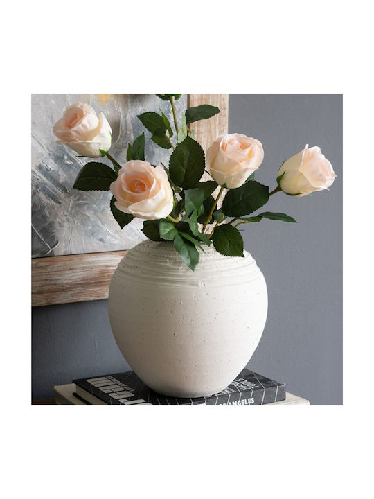 Artekko Decorative Vase White 23.2x22.2x23.2cm